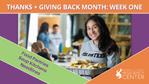 THANKS + GIVING BACK MONTH: Week One